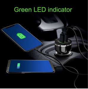 Consumer Electronic Car Accessories Mobile Phone Fast Charging QC 3.0 Dual USB Ports Car Charger