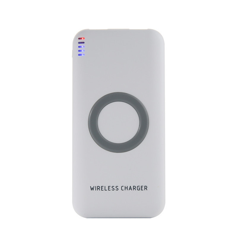 wholesales custom  Indicator light power bank qi wireless 10000mAh ultra slim case white Featured Image