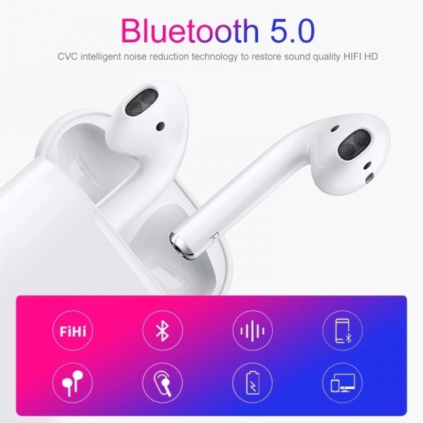 Mini Auriculares Audifonos Bluetooth 5.0 Colorful i12 tws Popup Touch Earphones with Charging box