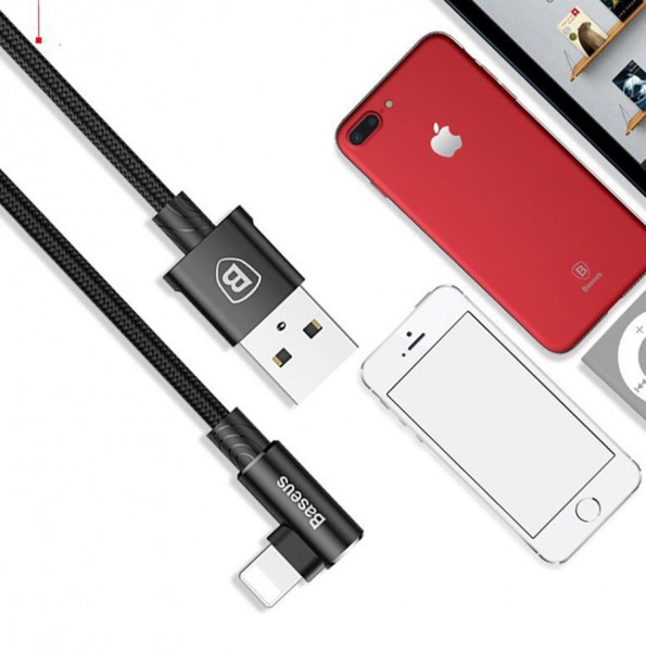 BASEUS 2M   Elbow  Braided fast charge usb cata cable for Iphone 5/6/7